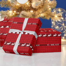 Kerst Custom Naam Rood Wit Gebreide Trui