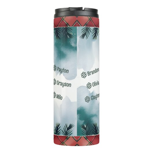 Kerst Custom nicht en neef namen grote tante Thermosbeker (Achterkant)