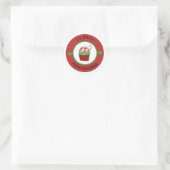 Kerst Cute Cupcake Naar & Van vakantietag Ronde Sticker (Tas)
