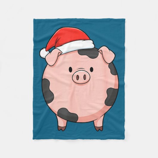 Kerst Cute G Rond Nk G Vakantie Kunst  Fleece Deken (Voorkant)