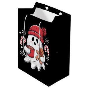 Kerst Cute Geest IJskoude Koffie Retro Kerstmis Ko Medium Cadeauzakje