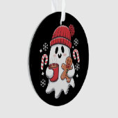 Kerst Cute Geest IJskoude Koffie Retro Kerstmis Ko Ornament (voorkant)