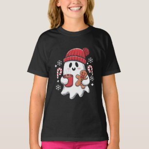 Kerst Cute Geest IJskoude Koffie Retro Kerstmis Ko T-shirt