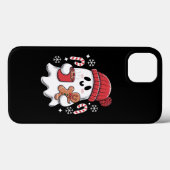 Kerst Cute Ghost Iced Coffee Retro Kerstmis Coffee Case-Mate iPhone Case (Achterkant (horizontaal))