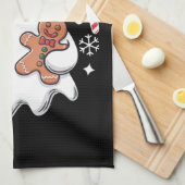Kerst Cute Ghost Iced Coffee Retro Kerstmis Coffee Theedoek (Quarter Fold)