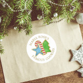 Kerst Cute Koekjes Whimsical Ronde Sticker