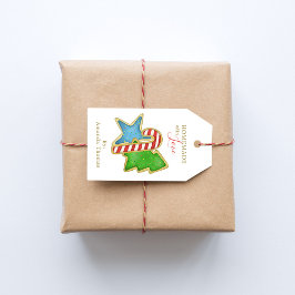 Kerst Cute Thuisgemaakt met Liefde Koekjes Cadeaulabel