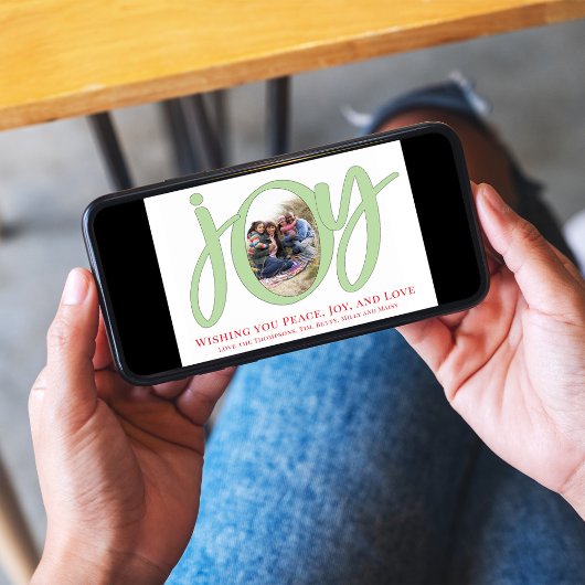 Kerst Cute Vreugde Typografie Eenvoudig Whimsical Feestdagenkaart