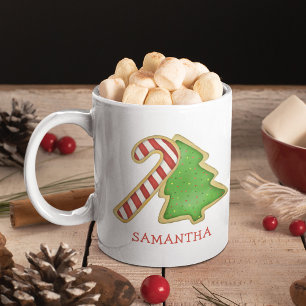 Kerst Cute Whimsical Uitgesneden Koekjes Custom  Koffiemok