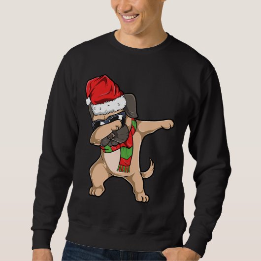 Kerst Dabbing Pug Essential T-shirt 261 (Voorkant)