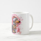 Kerst-dachshond  koffiemok (Voorkant rechts)