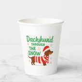 Kerst-dachshond-papieren bekers (Voorkant)