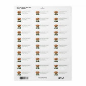 Kerst-dachshond retouradreslabels etiket (Full Sheet)