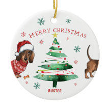 Kerst-Dachshund-foto
