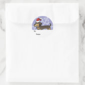Kerst Dachshund Gift Labels (draadhaar) (Tas)