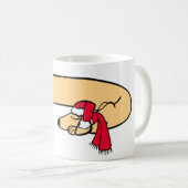Kerst-Dachshund Slaapmok Koffiemok (Voorkant rechts)