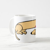 Kerst-Dachshund Slaapmok Koffiemok (Voorkant links)