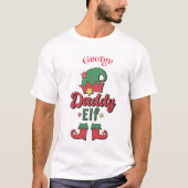 Kerst Daddy Elf aangepast mannen T-shirt (Voorkant)