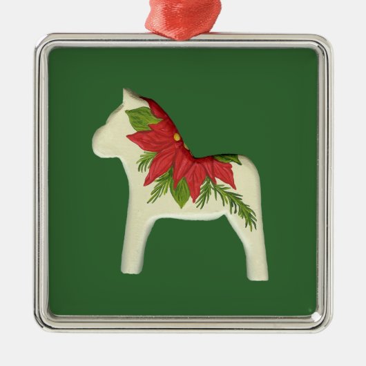 Kerst Dala Paard Ornament (Voorkant)