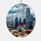Kerst, Dallas, Texas skyline Keramisch Ornament (Links)