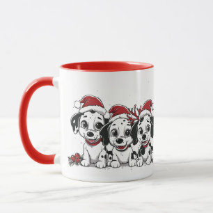 Kerst Dalmatiër Honden Mok