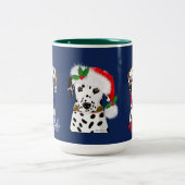 Kerst Dalmatiërs Tweekleurige Koffiemok (Center)