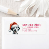 Kerst Dalmatische Hond Retour Adreslabels Etiket (Insitu)