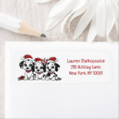 Kerst Dalmatische Honden Etiket (Insitu)