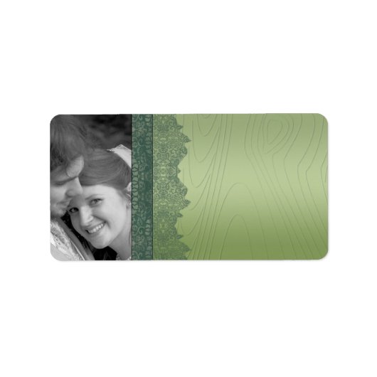 Kerst Damask Adresetiketten - of Dank u Etiket (Voorkant)