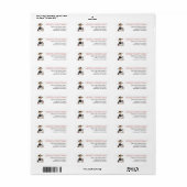 Kerst Dame & Kat Gepersonaliseerd Retouradres Etiket (Full Sheet)