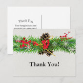 Kerst Dank Je Briefkaart (Voorkant / Achterkant)