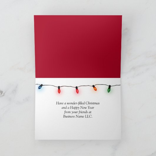 Kerst Dank U voor Klanten Feestdagen Kaart (Binnen)