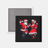 Kerst Dansen Zwart Afrikaans Amerikaanse Kerstman Magneet (Voorkant / Achterkant)