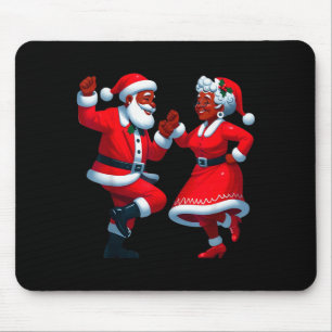 Kerst Dansen Zwart Afro-Amerikaanse Kerstman Mevro Muismat