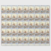 Kerst Dansende Bosdieren Door Molly Brett Cadeaupapier (Vlak)