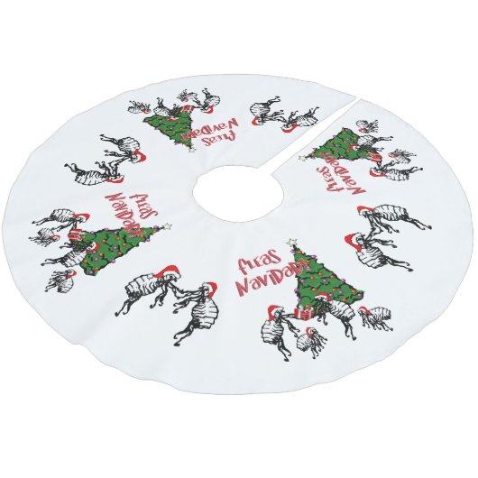 Kerst Dansende Vlooien Navidad Kerstboom Rok (Gekanteld)