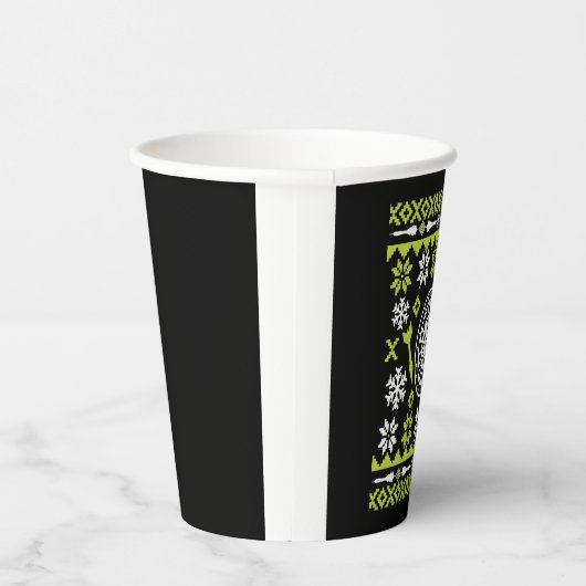 Kerst Dart Lelijke Kerst Shirt Papieren Bekers (Rechts)