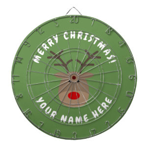 Kerst dartbord met Rudolf het rendier