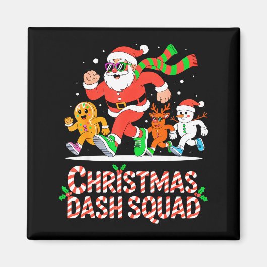 Kerst-Dash-team hardloopster marathonteam Magneet (Voorkant)