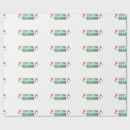 Kerst de feestdag grappig cadeaupapier (Vlak)