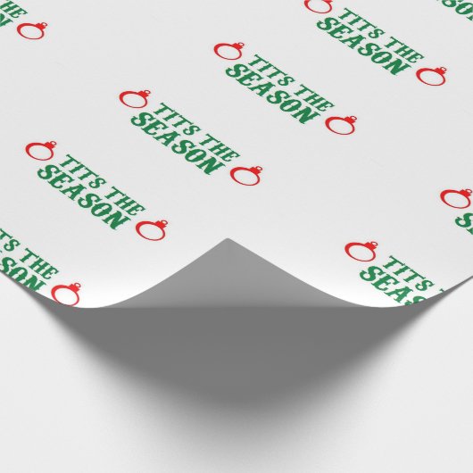 Kerst de feestdag grappig cadeaupapier (Hoek)