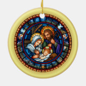 Kerst ~ De Heilige Familie ~ Nativiteit ~ * ~ Keramisch Ornament (Achterkant)