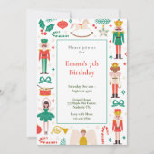 Kerst De Notenkraker Verjaardag Uitnodiging (Voorkant)