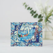  kerst, de reis van de kerstman feestdagenkaart (Staand voorkant)