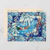  kerst, de reis van de kerstman feestdagenkaart (Voorkant / Achterkant)