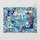  kerst, de reis van de kerstman feestdagenkaart (Voorkant)