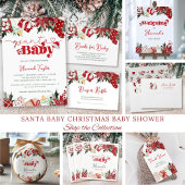 Kerst December Baby shower Papieren Bordje