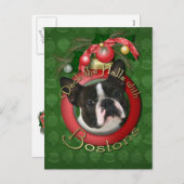 Kerst - Deck de Hallen - Bostons Feestdagenkaart (Voorkant / Achterkant)