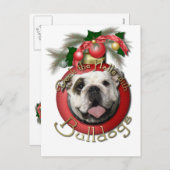 Kerst - Deck de Hallen - Bulldogs Feestdagenkaart (Voorkant / Achterkant)