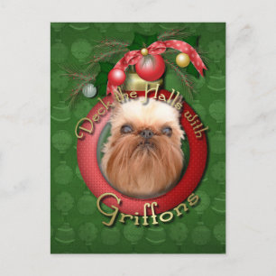 Kerst - Deck de Hallen - Griffons Feestdagenkaart